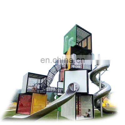 Factory stainless steel tube slide kids equipment outdoor china children's playground