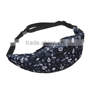High Quality 3D Print Fashion Custom Sport Long Belt Bag