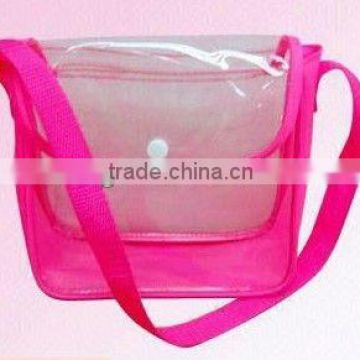 pink pvc messenger single shoulder bags, pvc bags