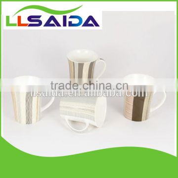 Premium mug direct from china saida striped coffee mug