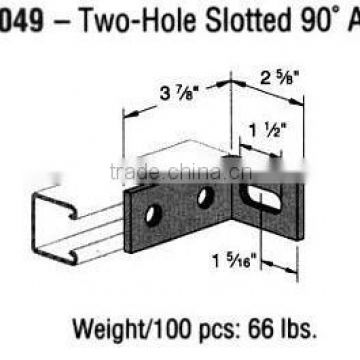 3049 Two-Hole Slotted 90 Angle