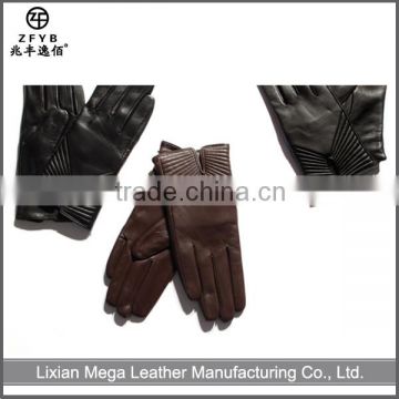 ZF5567 fashion dress wool lined sheepskin gloves factory in Baoding