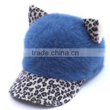 2016 new Hot Selling Cute Baseball Cap with Wool hat and hat sexy girls with animals lady hat