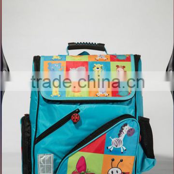 Kids sky blue school bags backpack with cartoon