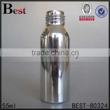 55ml bright silver personal care aluminum bottle cap