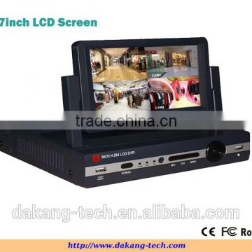 7inch LCD screen dvr 4ch cctv dvr