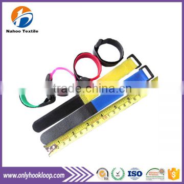 Colored back to back hook and loop cable tie, hot sell logo printed back to back hook and loop cable tie