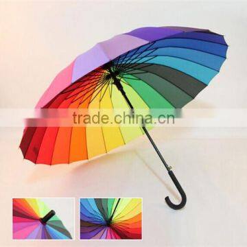 new products 2016 promotional umbrella 24K rib umbrella with straight handle