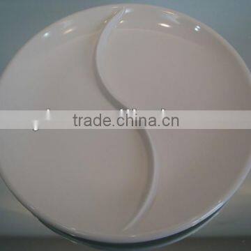 Eight Diagrams shaped sectional melamine dinner plate