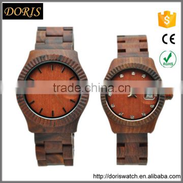 New wooden models from Doris Watch 100% nature wooden quartz watches bezel japan movt