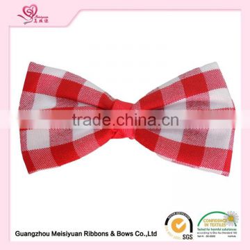Check belt ribbon bows for dress or hairpin
