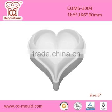 Big heart silicone cake mold/Baking tools/3d cake plate/Bread/mousse/toast pan cake form bakeware