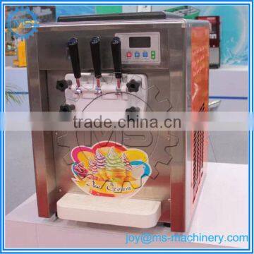 Professional commercial table top soft ice cream making machine with pre-cooling system
