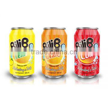 Cheap Price BiliBo Ramune Soda Drink Cola, Lemon, Orange Flavor 330ml ...