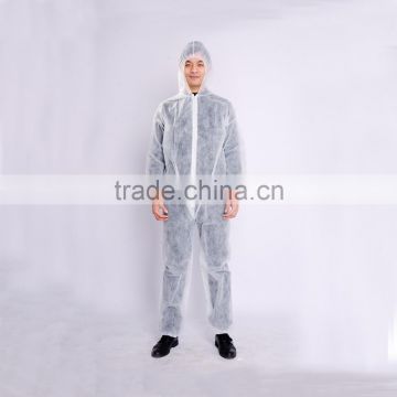 Made in China blue antistatic clothing / cleanroom garment / esd lab coat with hood