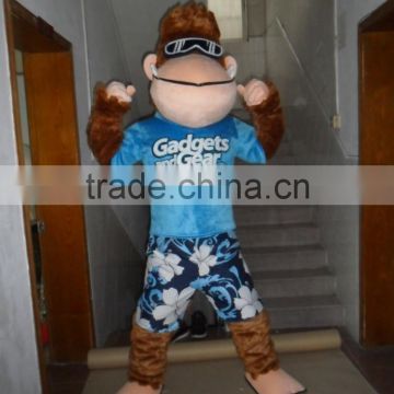 2015 Newly Customized Polyfoam Adult Wearing Sunshine Sea Beach Ape Monkey Mascot Costume