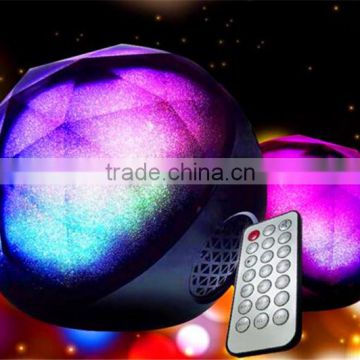 Fashion design Crystal magic light color changing ball portable smart control color changing led bluetooth speaker