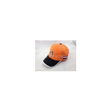 Netherlands Orange Sun Baseball Cap Waterproof , Football Fan Hat 55 - 56 Adjustable