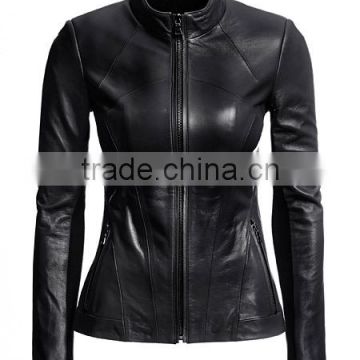 Fashion leather jacket for ladies sheepskin leather jacketfor women