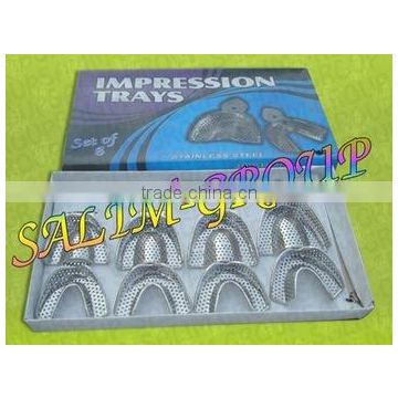 08 pcs Dental Impression Trays Perforatted Instruments