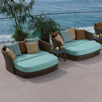 Hotel PE Rattan Outdoor Furniture Sofa Customized Hotel