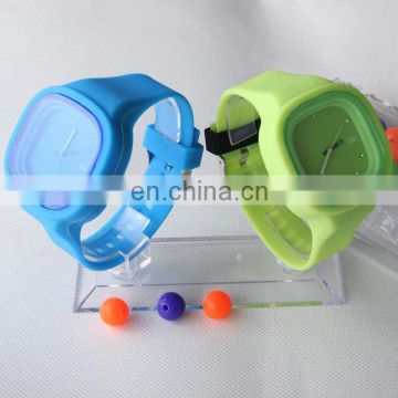 Young jelly color Waterproof silicone strap movement quartz head watch