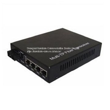 4 ports 10/100M Ethernet Fiber Media Converter