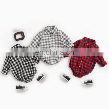 2020 New Toddler Baby Boys Plaid Jumpsuit Newborn Baby Rompers Kids Clothes