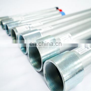 hot dip galvanizing galvanized steel conduit rigid pipe for easy wire pulling