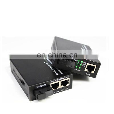 TD-COM Media Converter Switch RJ45 SC Connector 2 Port 1310/1550 10/100Mbps 10G SFP Fiber Optical Media Converter