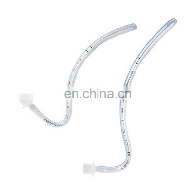 Disposable surgical pvc nasal preformed tracheal tube with cuff for medical use
