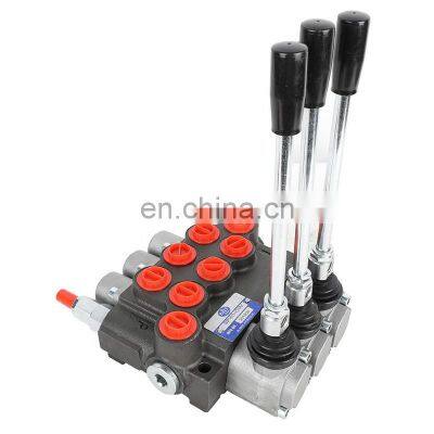 3 Spool Hydraulic Control Valve Hydraulic Manual Valve