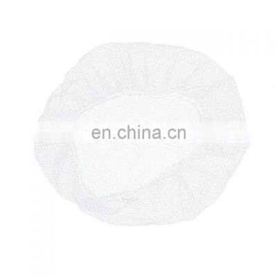 High quality white and black disposable nylon net cap mob bouffant mesh hat xiantao factory direct sale