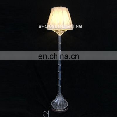 Hotel Restaurant Luxury Modern Lamp Shades K9 Crystal Floor Standing Lamp
