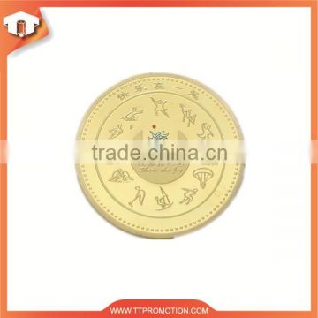 2015 Manufactory production gold metal souvenir coin