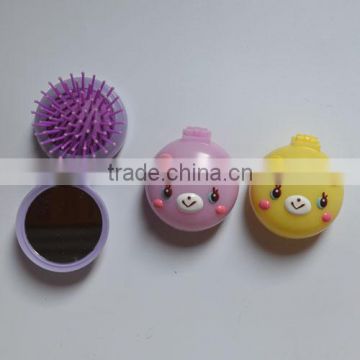 New stype Compact foldable travel mini hair brush with mirror selling online