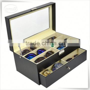 Luxury handmade cumstermized pu leather wine glasses carrying case