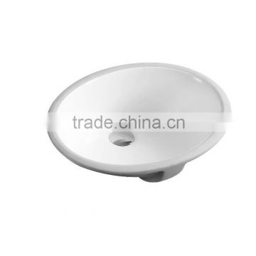JETMAN Bathroom Ceramic Oval Undermount China Bowl Sink With Hotel Reception Counter Design