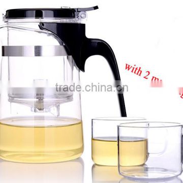 Hot! SAMADOYO Fashionable Clear Glass Tea Set For Sale