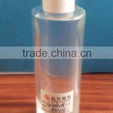 80ml one-dropper lotion glass bottle with white cap