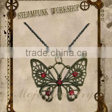 Ancient Style Lively Butterfly Pendant Chains Necklace