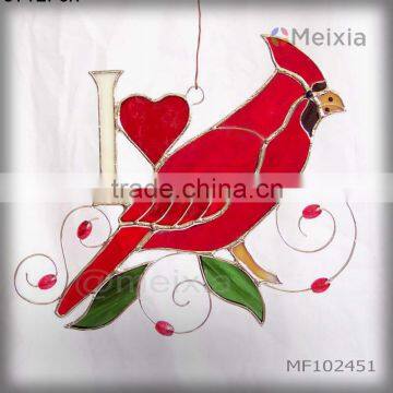 MF102451 tifani stain glass bird wall hanging panel ornament for home decoration item