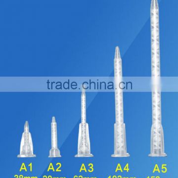 High quality plastic static mixer nozzle,dispensing mixing tip for AB cartridge