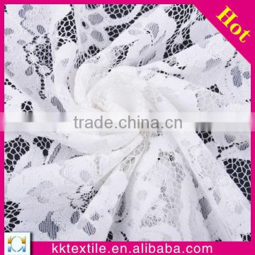 latest high quality 100% Nylon wholesale fabric lace white lace fabric for wedding dress