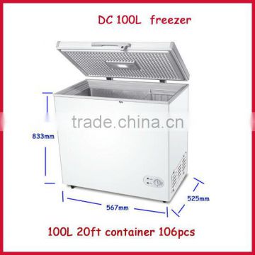Manufacturer design 12/24V DC 60L 100L dc 12v freezer with DC compressor