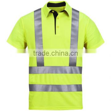 2014 latest sport design reflective t shirt polo