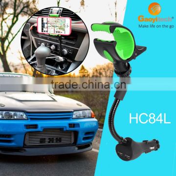 promotional Universal Car Mount Charger With Dual micro USB Car Charger 2.1A holder