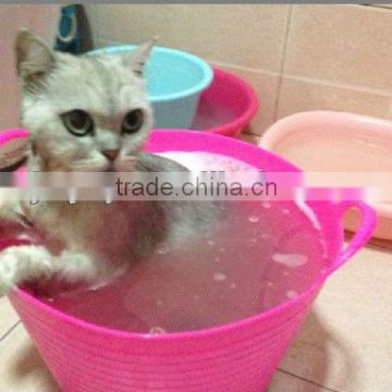 flexible garden storage bucket,PE laundry basket,PE trough for cat bathing