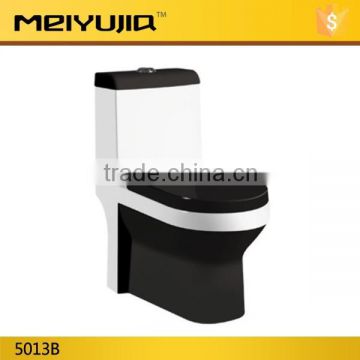 5013B Alibaba china manufacturer bathroom sanitary ware white & black colour toilet
