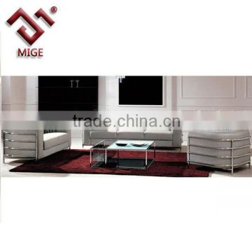 stainless steel leather sofa
